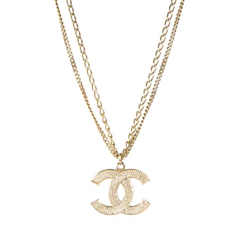 coco chanel double chain pendant|coco chanel necklaces.